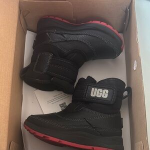 UGG Kids Black and Red Boots